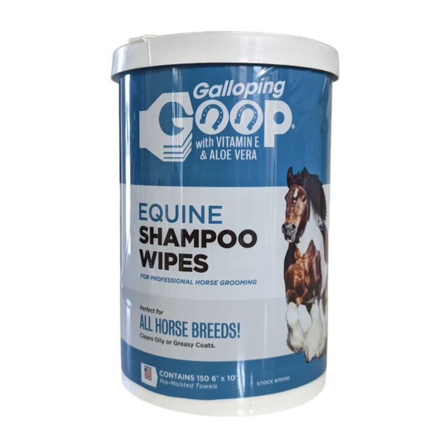 Galloping Goop Rinse-Free Shampoo Wipes (150 Wipes)