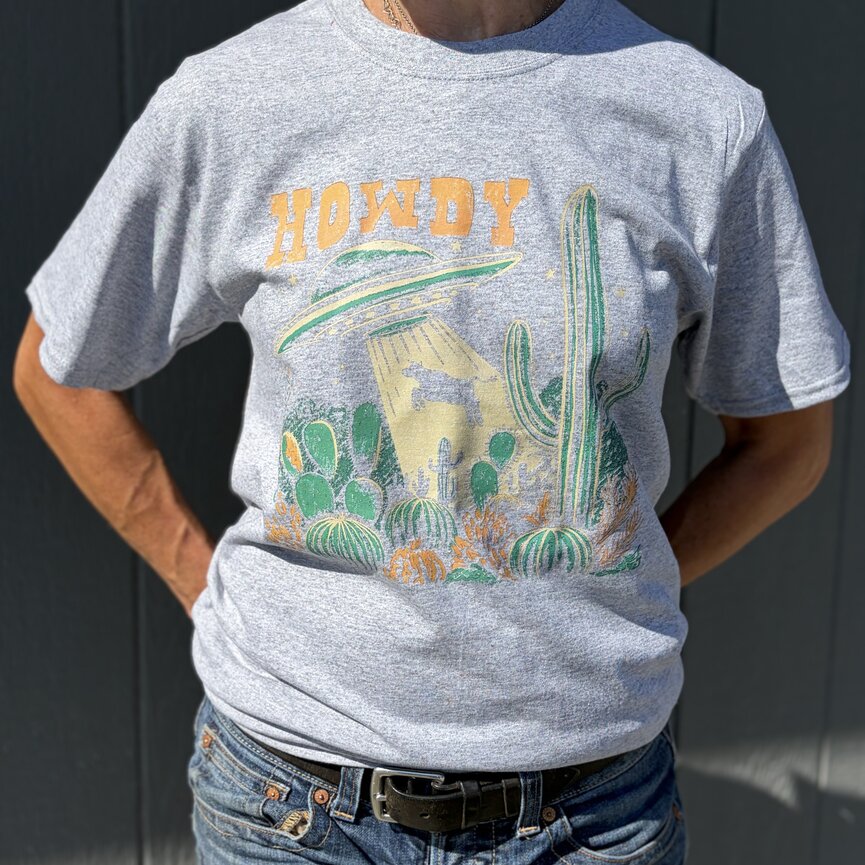 Country Howdy Space Cow T-shirt