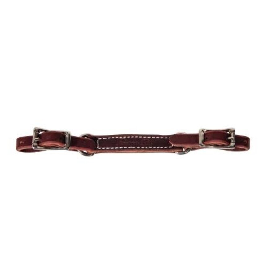 3 Piece Leather Curb Strap