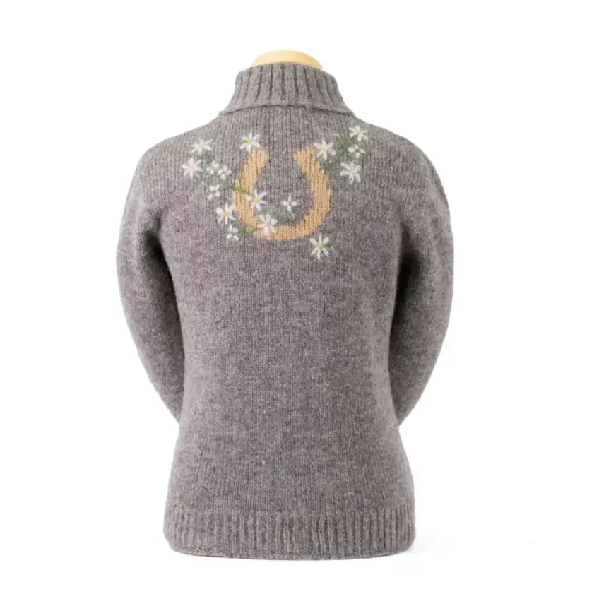 Lucky Daisy Western Embroidered Wool Cardigan