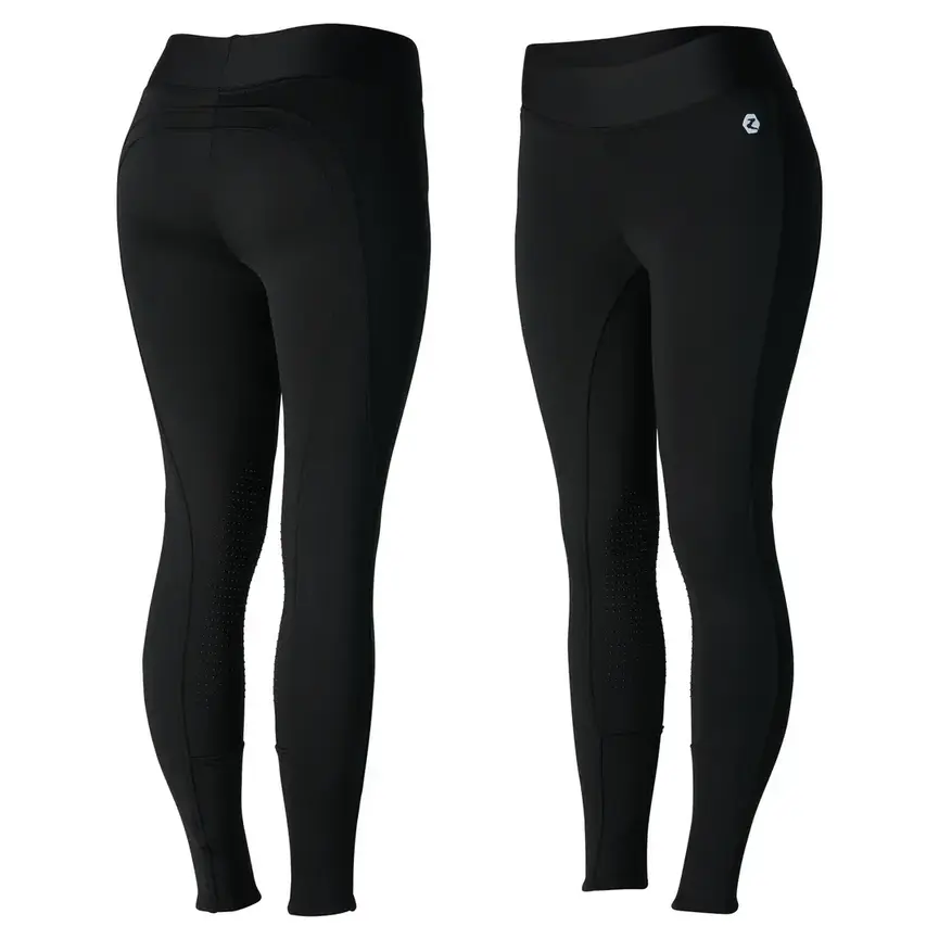 Horze Active Womens Winter Silicone Knee Patch Tights w/ Phone Pocket