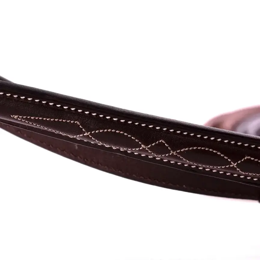 Valkyrie Fancy Stitched Figure 8 Bridle & Reins - Chocolate Brown