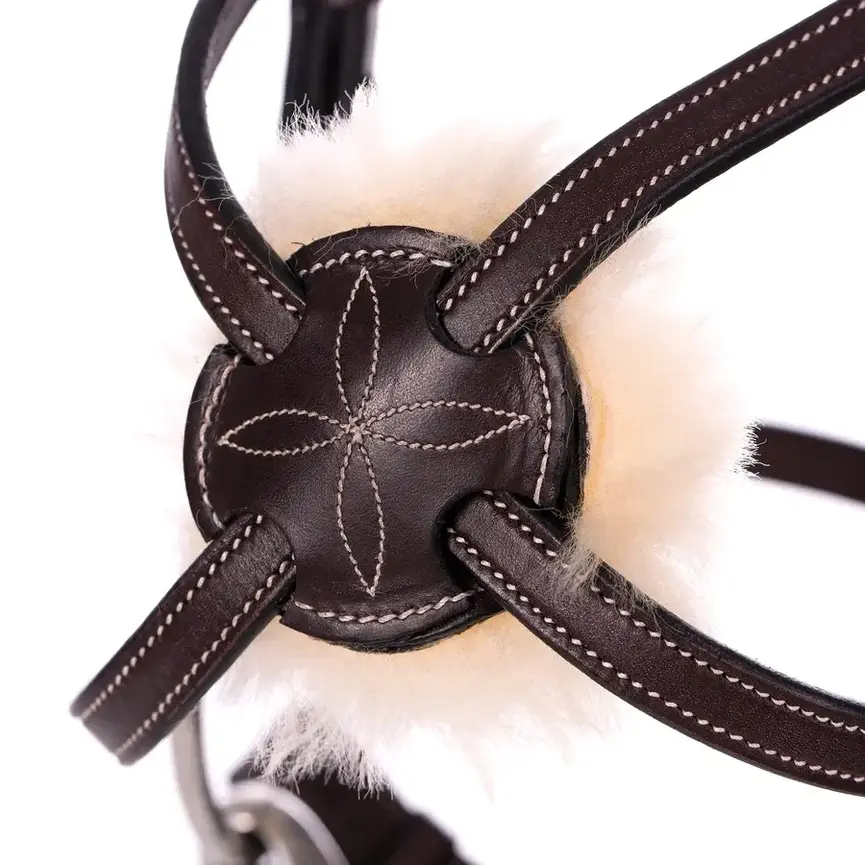 Valkyrie Fancy Stitched Figure 8 Bridle & Reins - Chocolate Brown