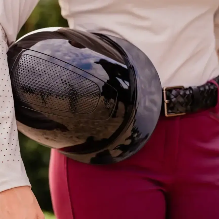 Crown Glossy Mips Riding Helmet - Black/Black
