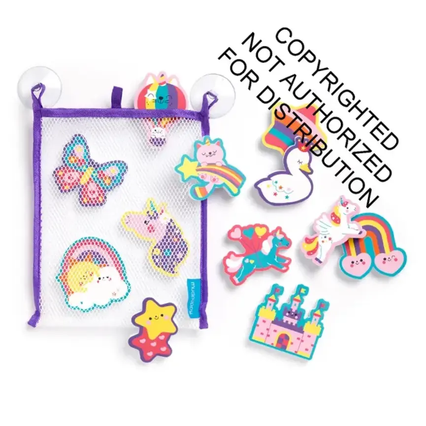 Unicorn Dreams Stickable Foam Bath Shapes