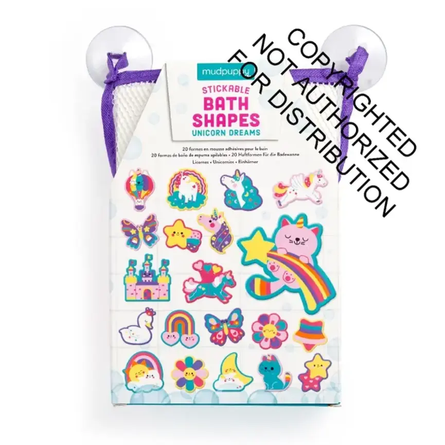 Unicorn Dreams Stickable Foam Bath Shapes