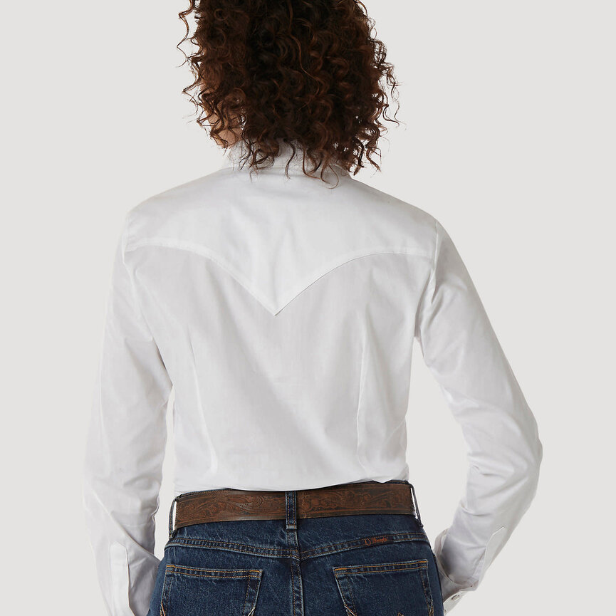 LONG SLEEVE ONE POINT FRONT AND BACK YOKES SOLID TOP