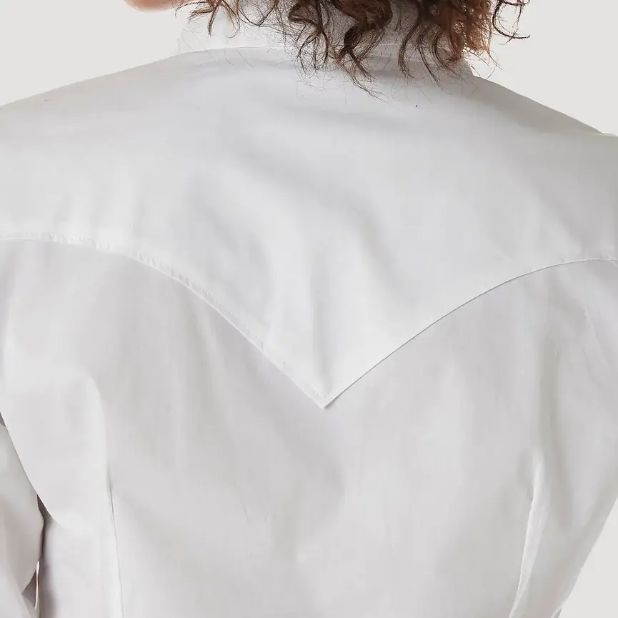 LONG SLEEVE ONE POINT FRONT AND BACK YOKES SOLID TOP