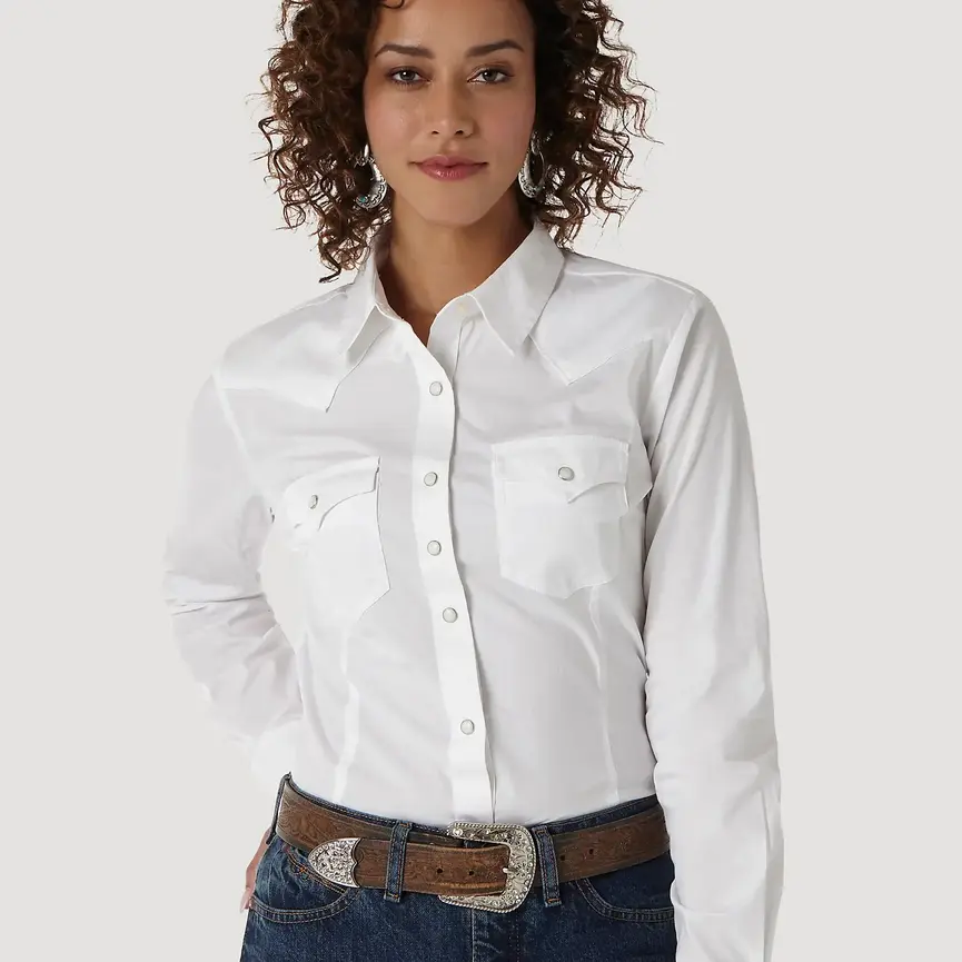 LONG SLEEVE ONE POINT FRONT AND BACK YOKES SOLID TOP
