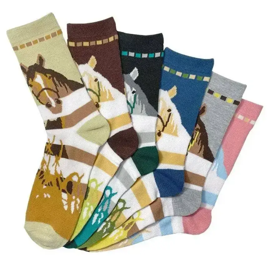 Ladies At the Fence Crew Socks  (Assorted)
