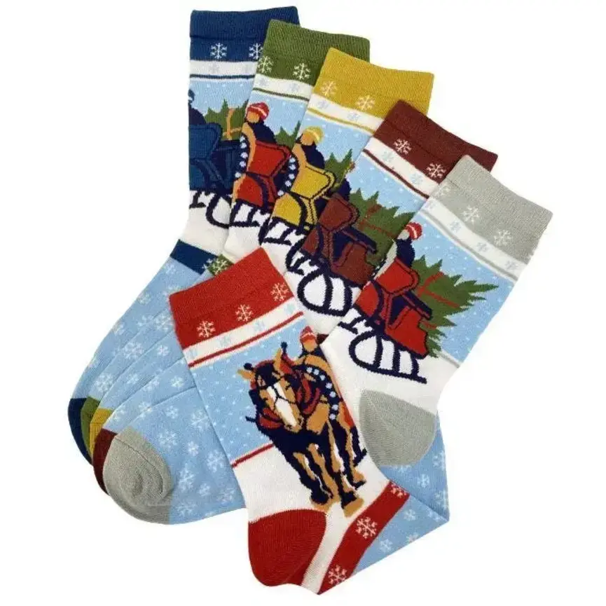 Ladies Sleigh Ride Crew Socks (Assorted)