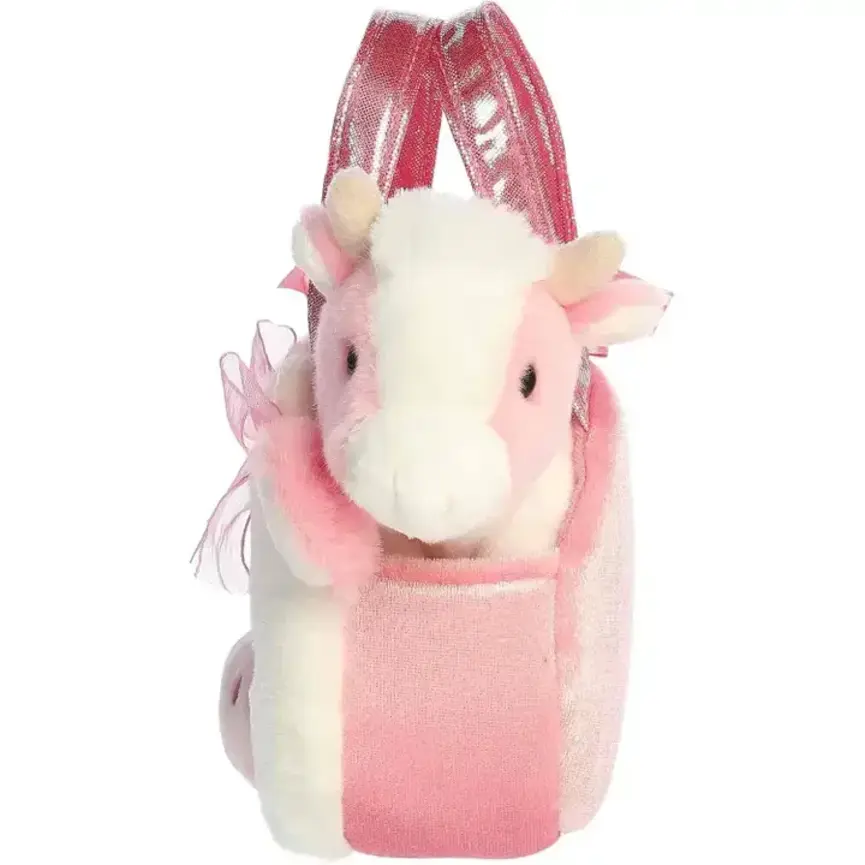 8" Plush Fuzzy Face Strawberry Cow Fancy Pals