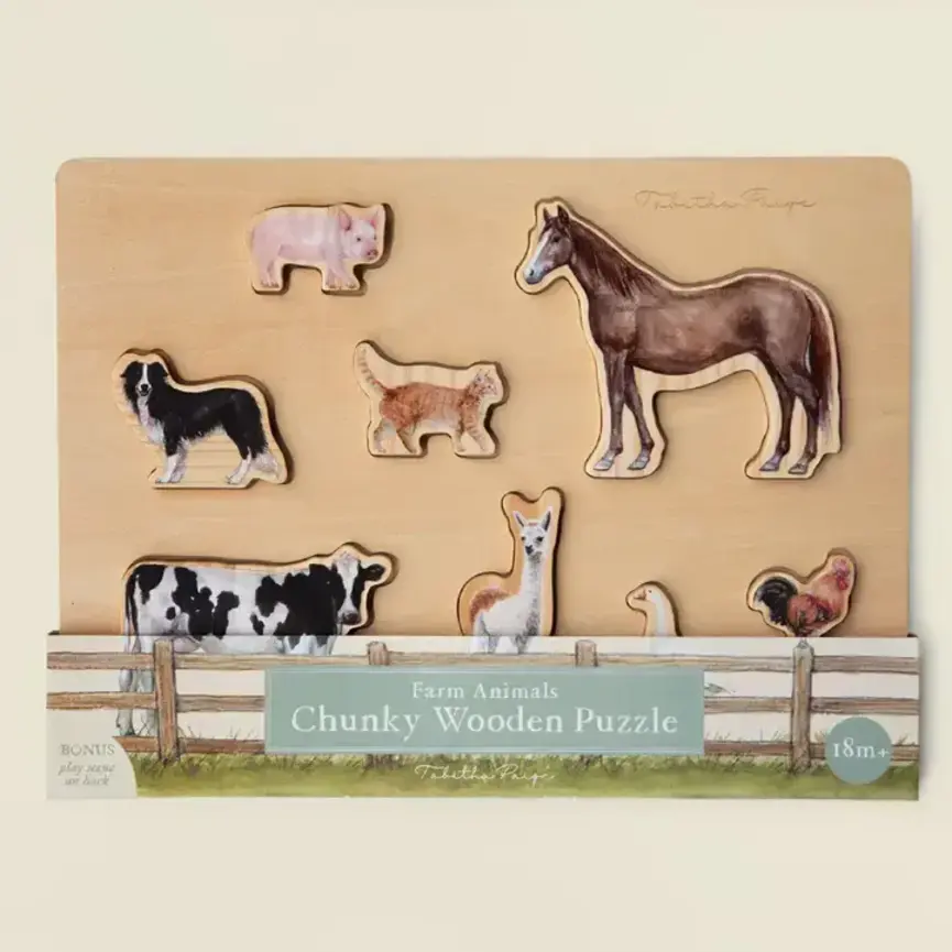 Farm Animals Wooden Puzzle: A Tabitha Paige Puzzle