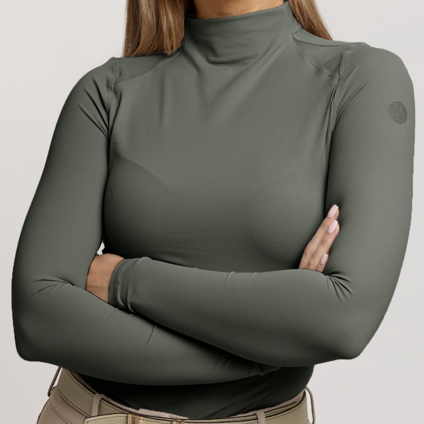 CHLOE HIGH COLLAR TECHNICAL TOP