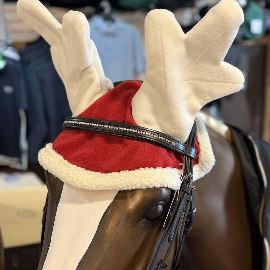 Santa Reindeer Cap - Dark Red