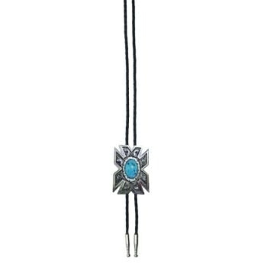 ANDWEST VARIED EDGE TURQUOISE STONE BOLO
