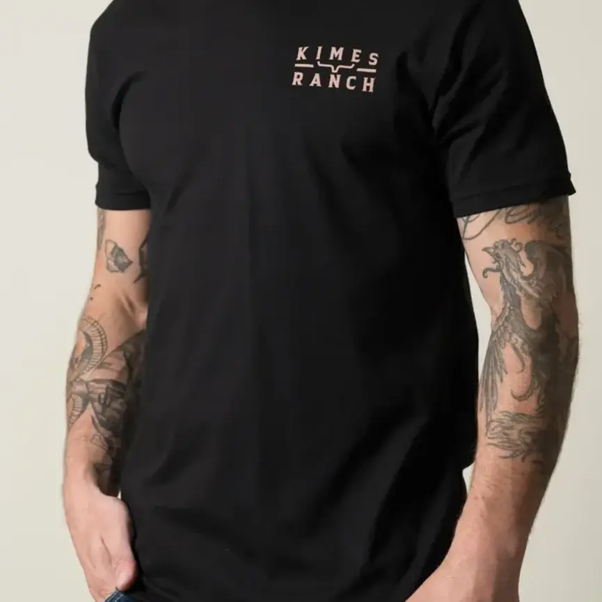 Men's Black Back Branded Graphic T-Shirt