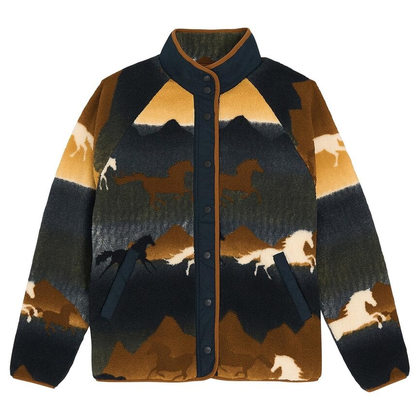 Woman's Retro Hay Away Full Snap Jacket - Black