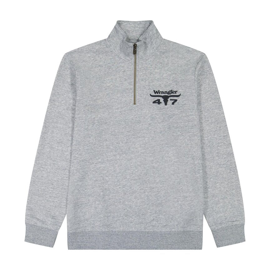 Men's 1/4 Zip Fleece Pullover - Grey Mele