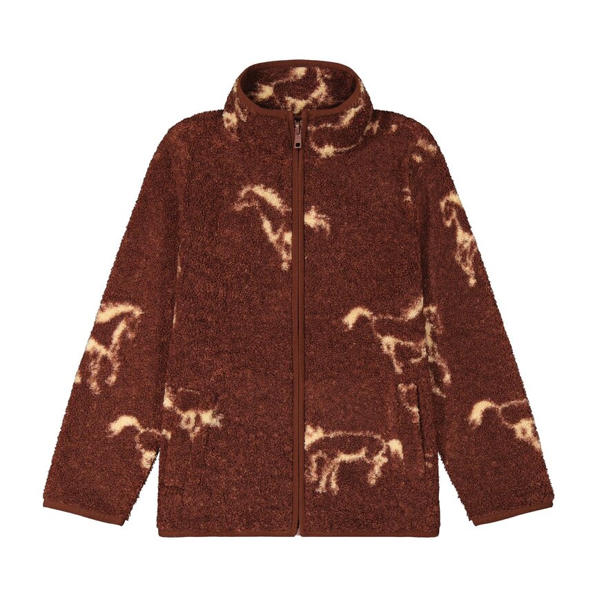 Girls Retro Hay Away Full Zip Jacket - Brown