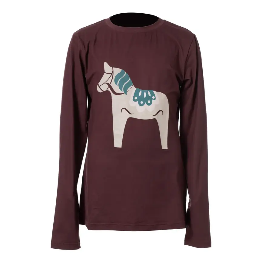 Lena Kids Crew Neck Long Sleeved Top - Burgundy
