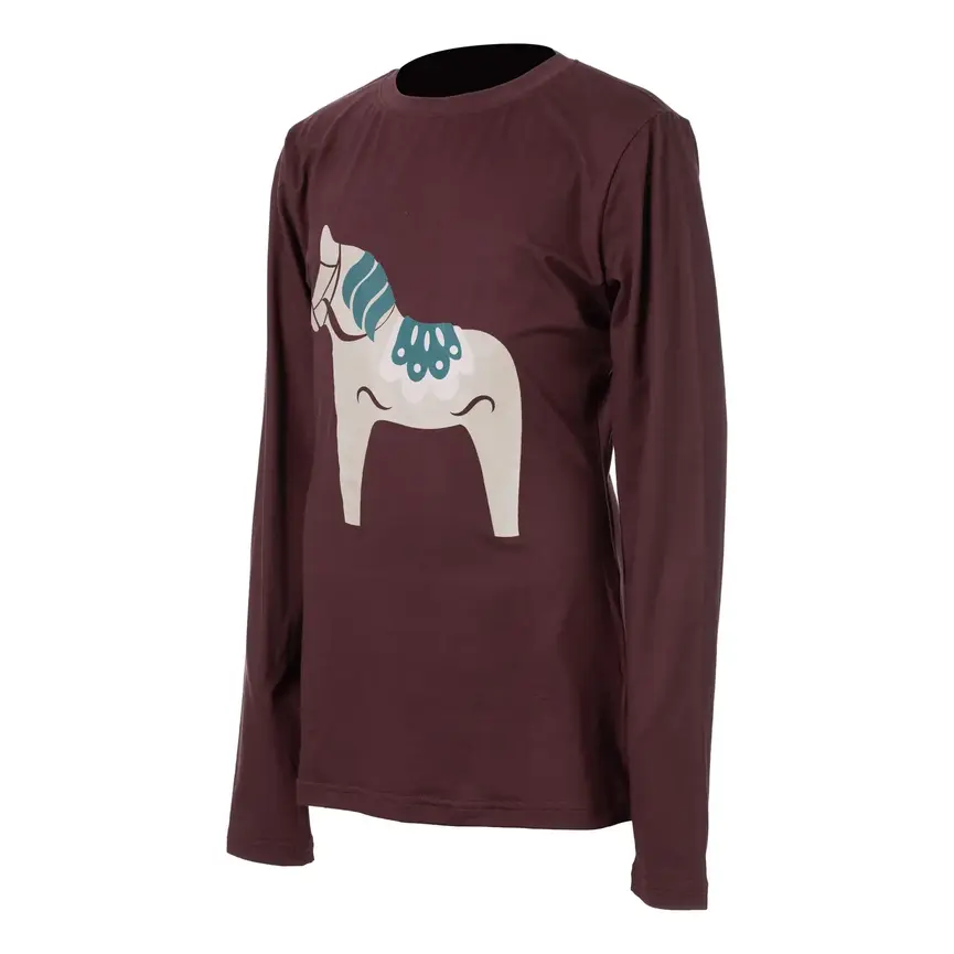 Lena Kids Crew Neck Long Sleeved Top - Burgundy