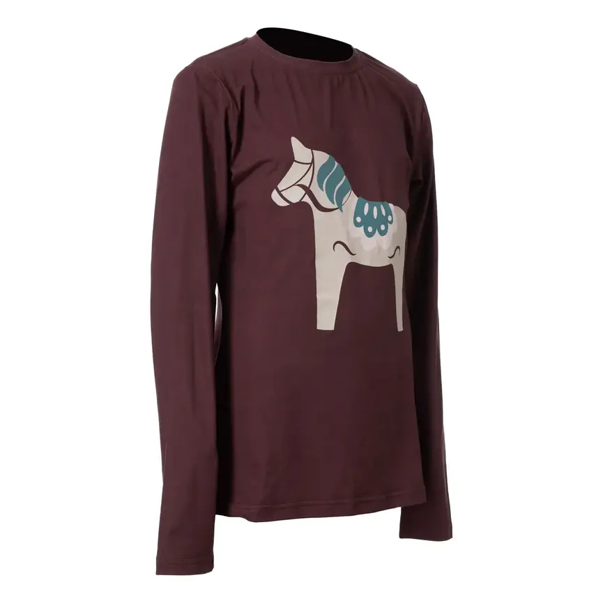 Lena Kids Crew Neck Long Sleeved Top - Burgundy