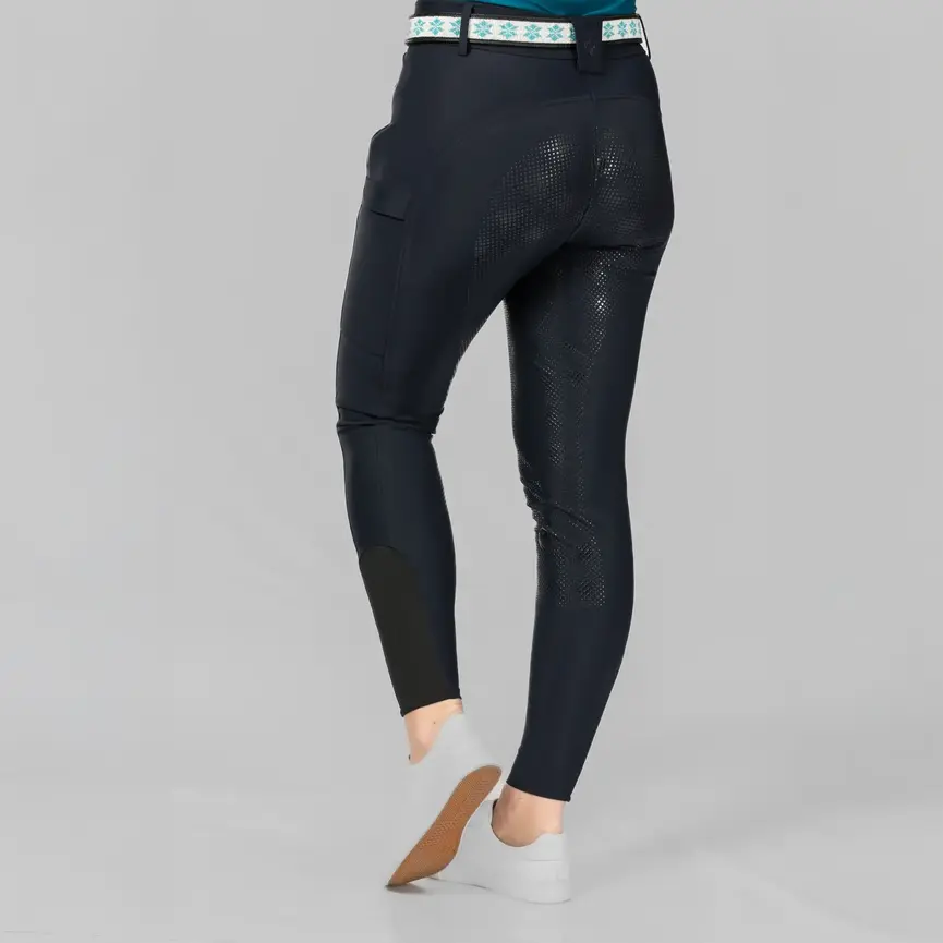 Andrea Womens All Weather Full Seat Breeches - Navy