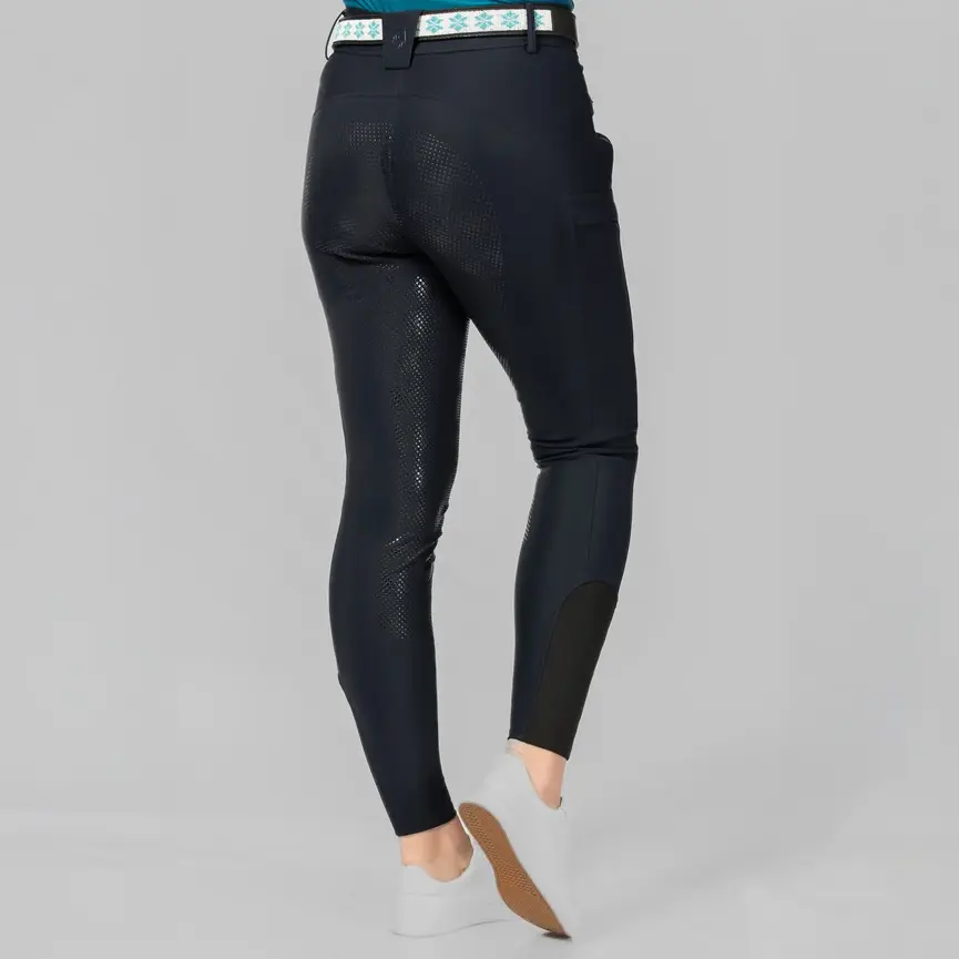 Andrea Womens All Weather Full Seat Breeches - Navy