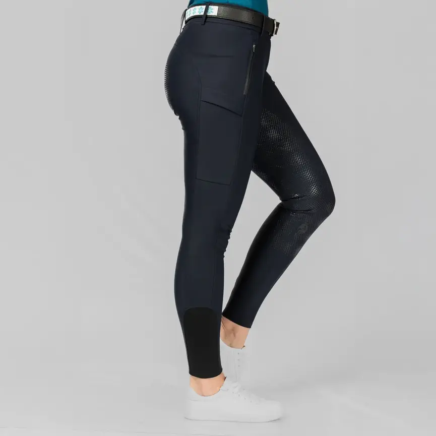 Andrea Womens All Weather Full Seat Breeches - Navy