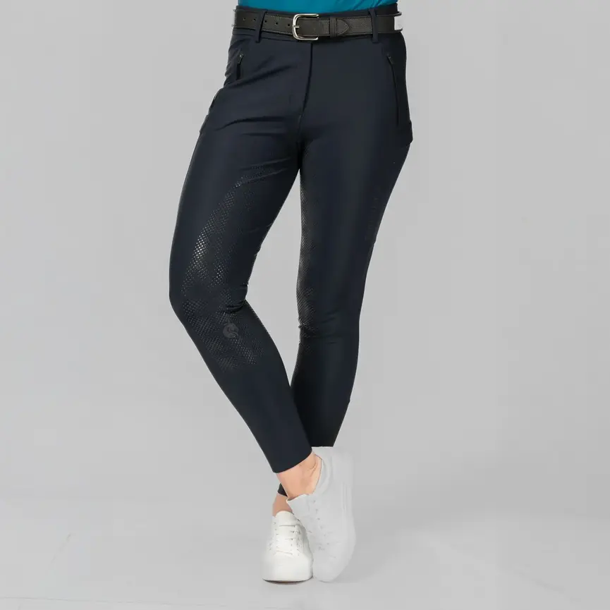 Andrea Womens All Weather Full Seat Breeches - Navy