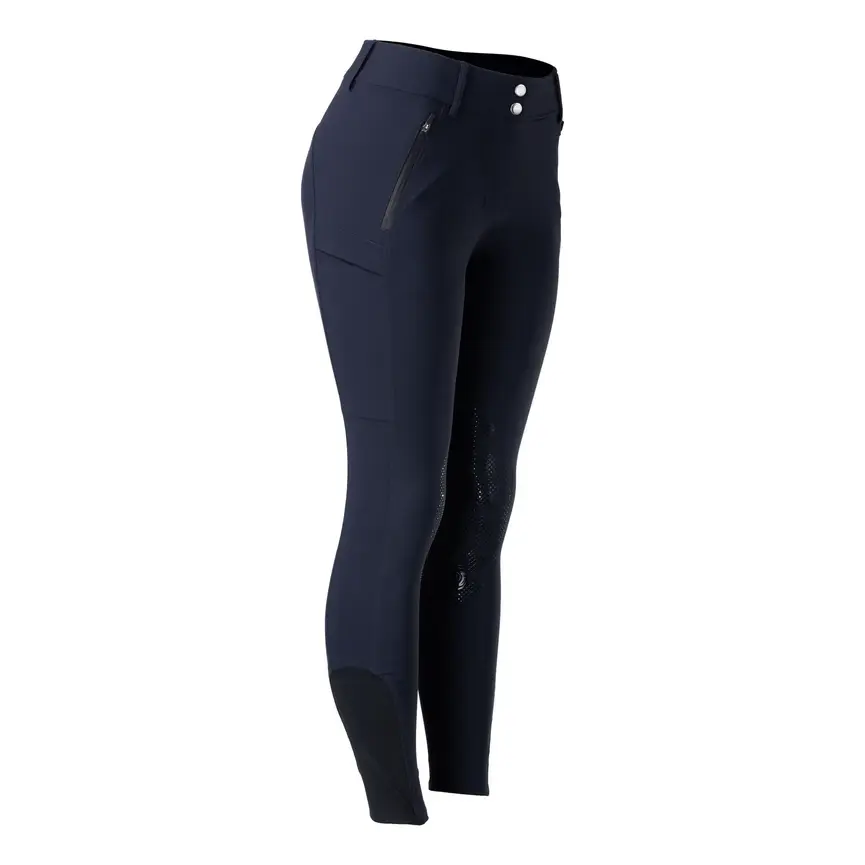 Andrea Womens All Weather Knee Patch Breeches - Navy