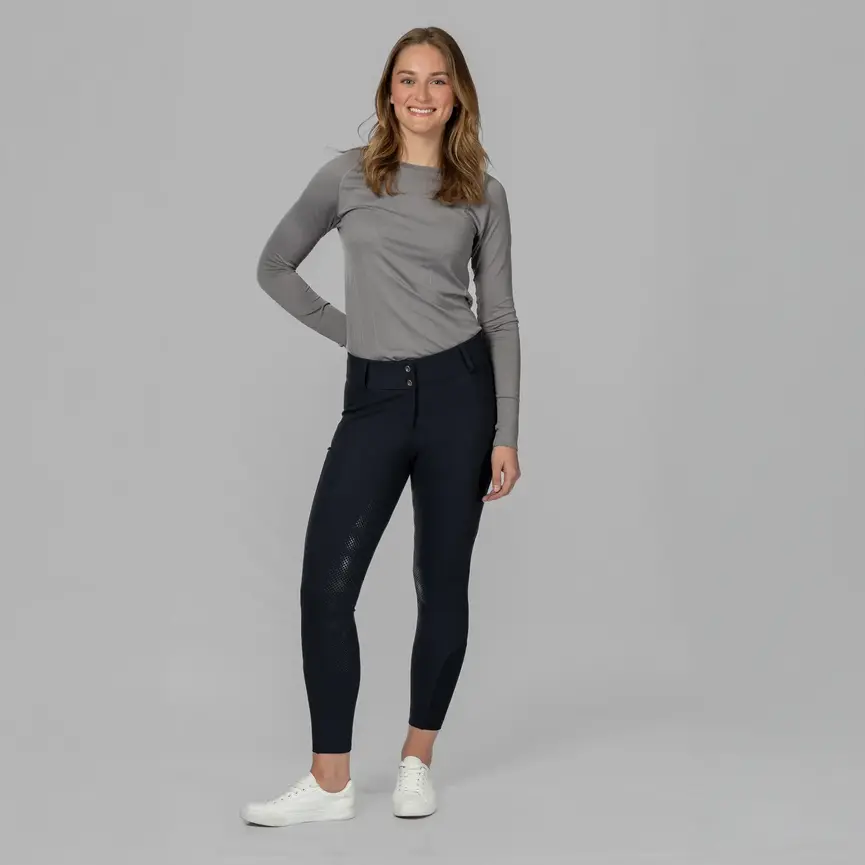 Mila Womens Winter Full Seat Breeches - Navy