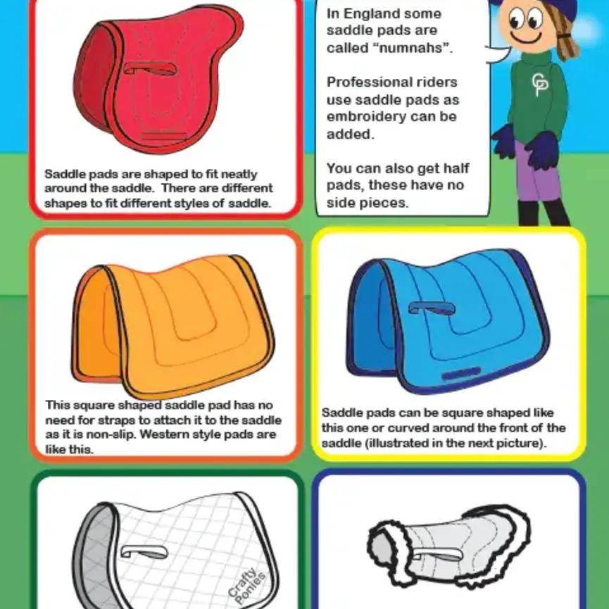 CRAFTY PONIES SADDLE PAD AND GIRTH COVER