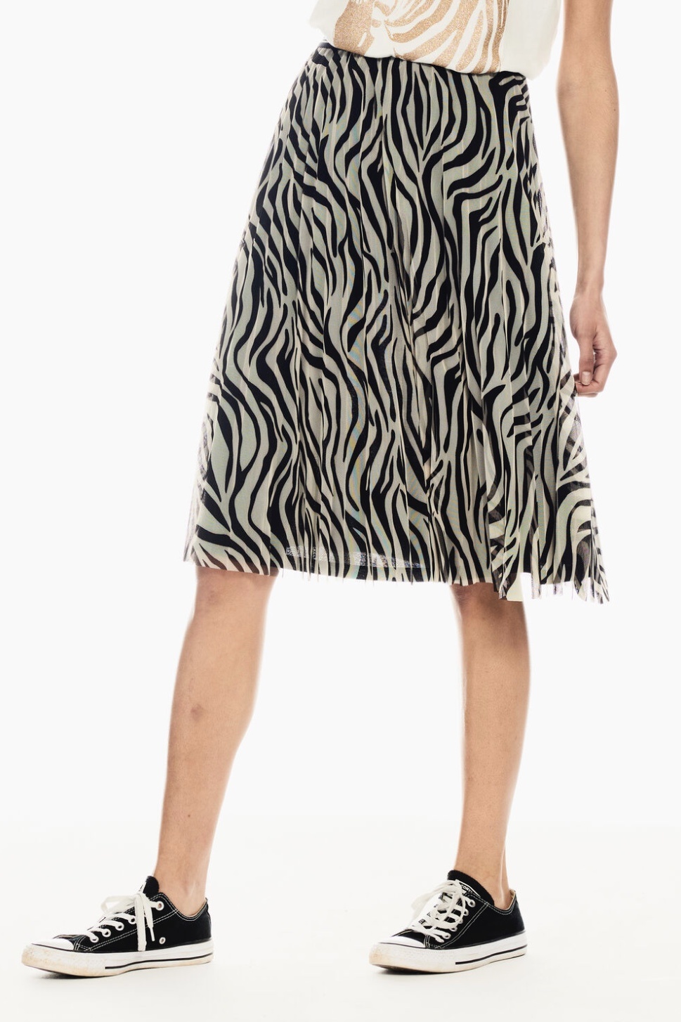 zebra maxi skirt