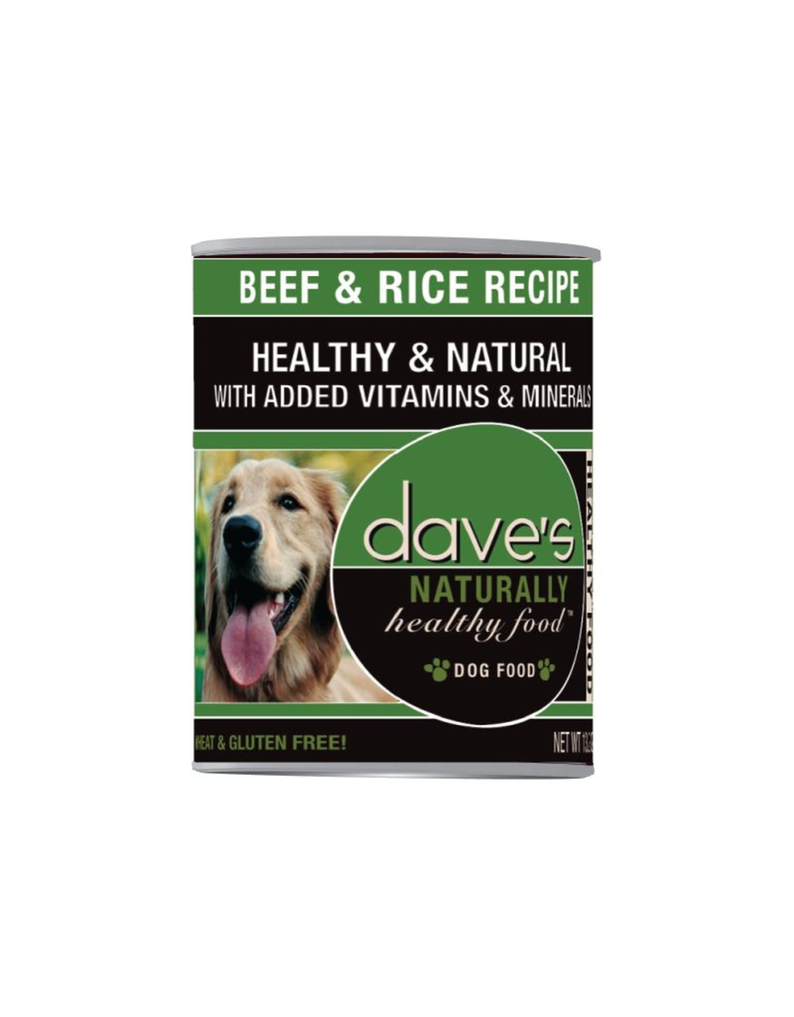 DAVE'S PET FOOD Dave’s | Naturally Healthy Beef and Rice Canned Dog Food
