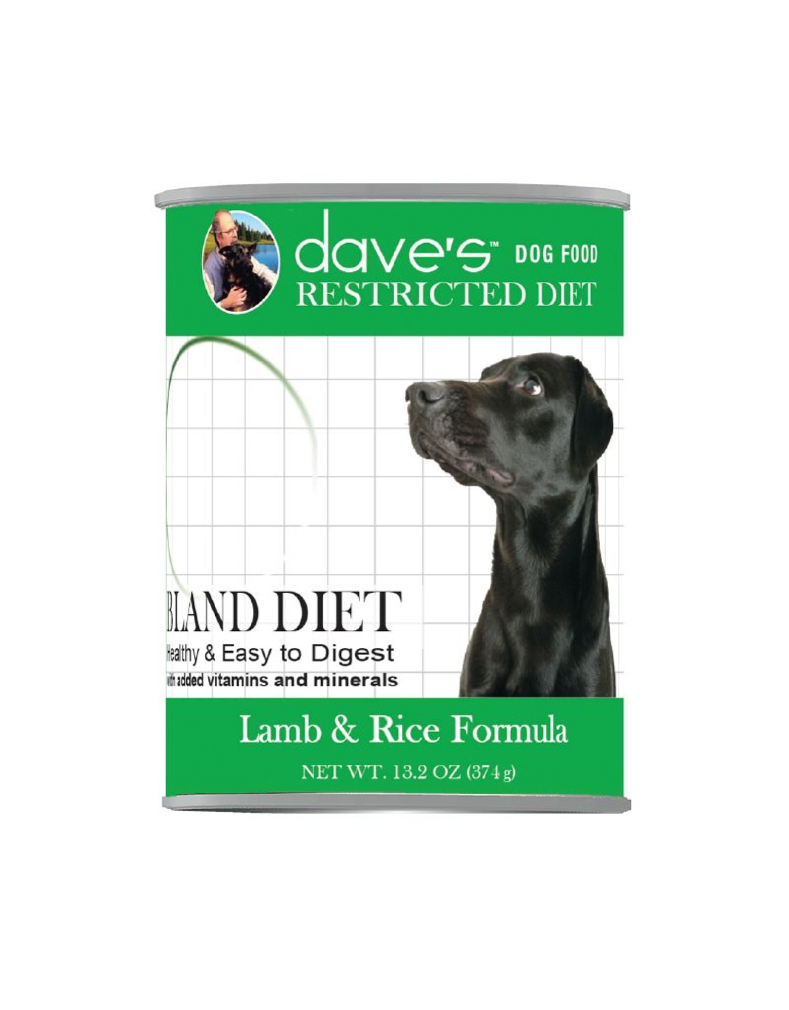 DAVE'S PET FOOD Dave's | Restricted Diet Bland – Lamb & Rice Formula Canned Dog Food
