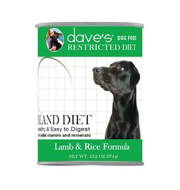 DAVE'S PET FOOD Dave's | Restricted Diet Bland – Lamb & Rice Formula Canned Dog Food