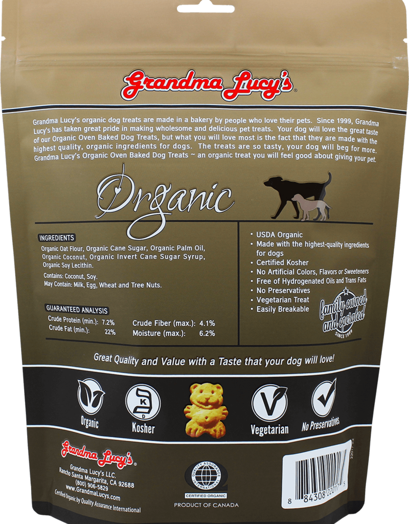 Grandma Lucy's Organic Oven Baked Dog Treats Coconut Recipe 14OZ