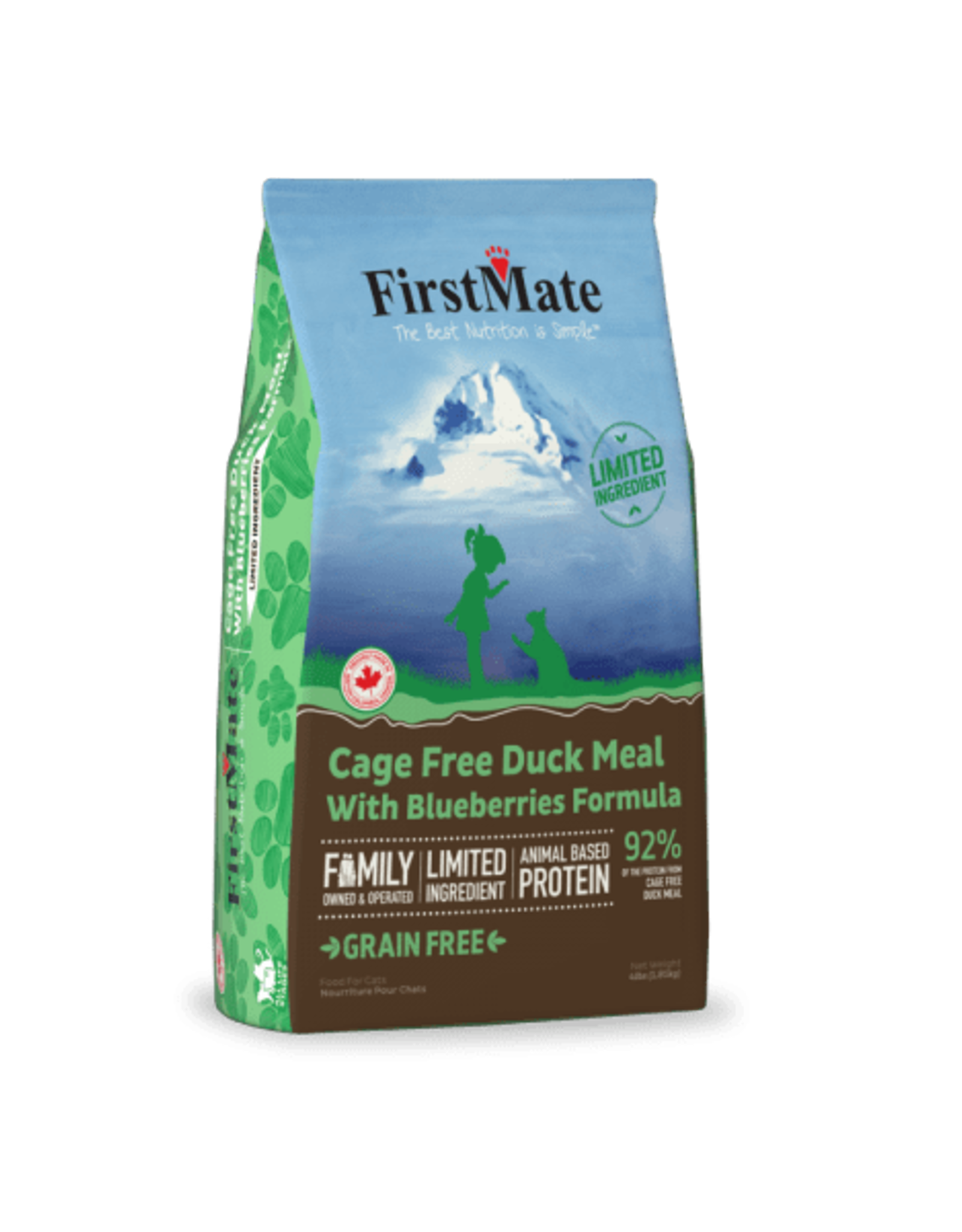 FirstMate FirstMate | Cage Free Duck Meal with Blueberries Formula for Cats 4 lb
