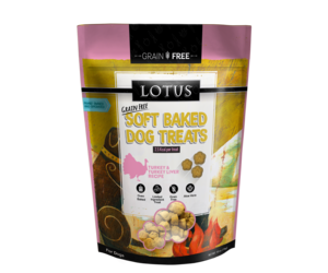 Lotus Grain Free Soft Baked Dog Treats 10 oz Turkey Turkey Liver Recipe Lucky Pet Dog Grooming Westchase
