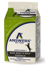 Answers | Additional Raw Goat's Milk Formula