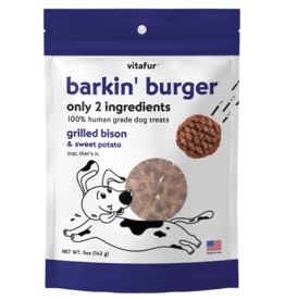 Vitafur Vitafur | Barkin' Burger | Dog Treats 5 oz Grilled Bison