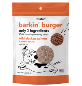 Vitafur Vitafur | Barkin' Burger | Dog Treats 5 oz Wild Alaskan Salmon