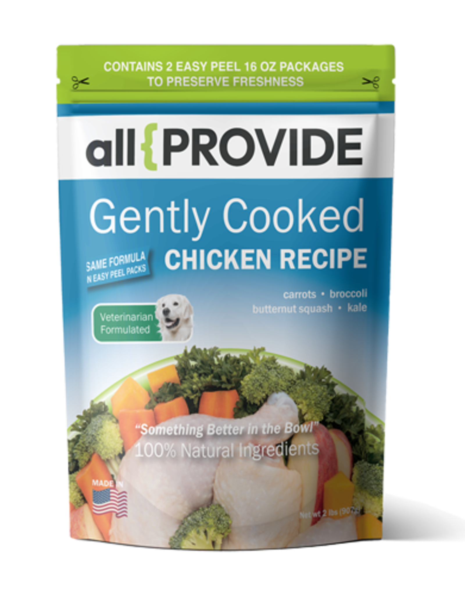 All Provide All Provide | Dog Frozen Gently Cooked Chicken 2 Lb