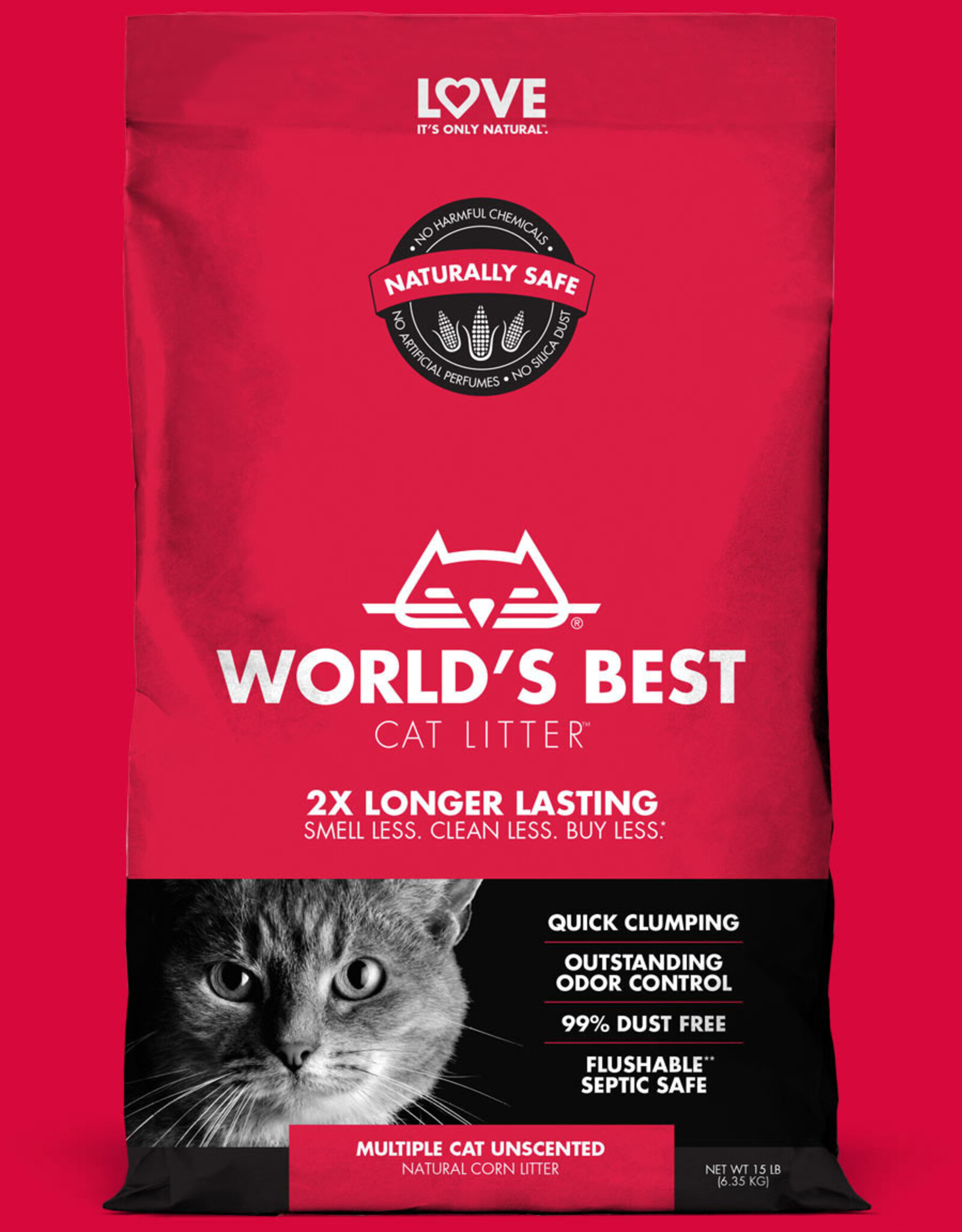 World's Best Cat Litter World's Best Cat Litter Multi Cat Unscented 15 lb