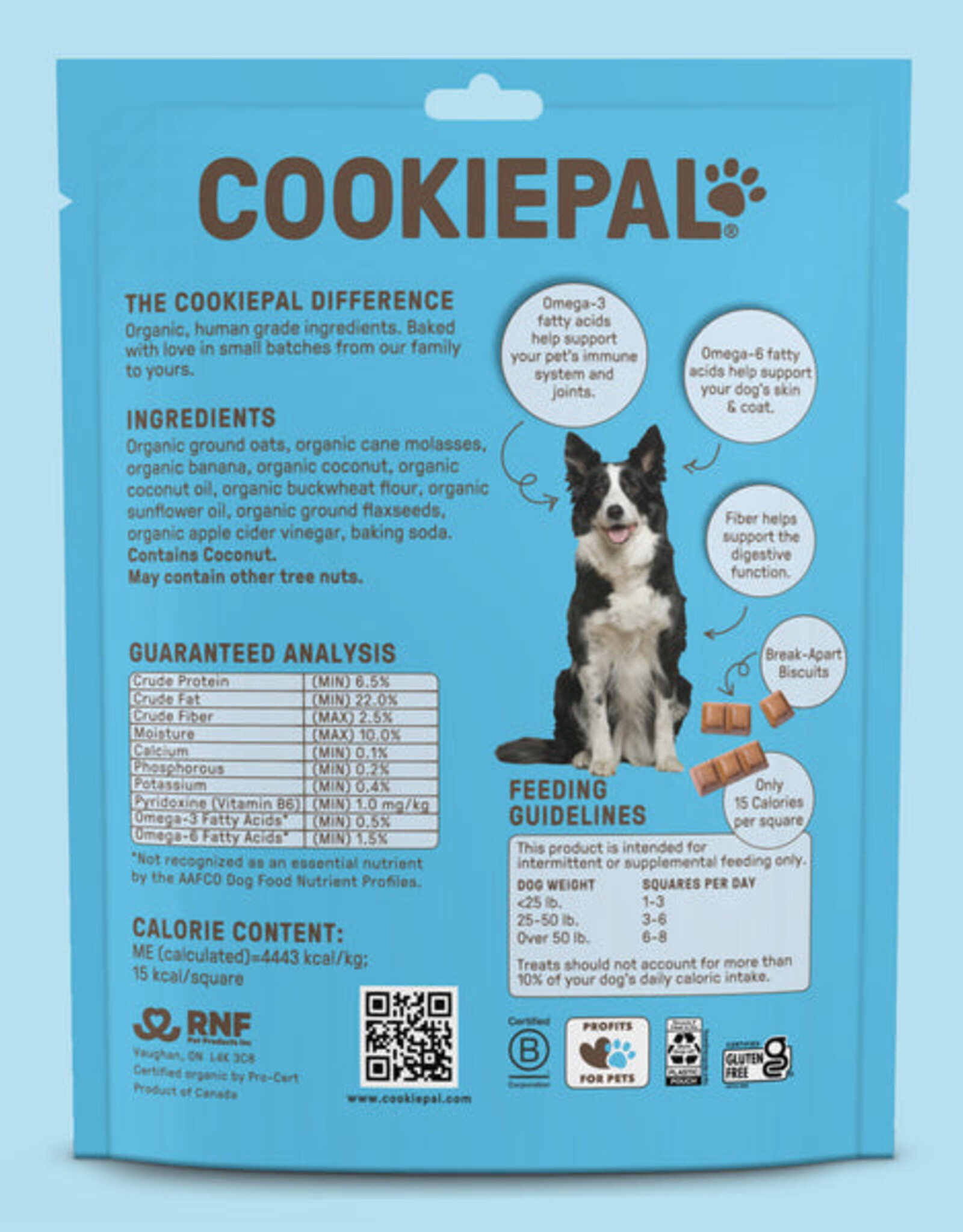 Cookie Pal Cookie Pal | Banana & Coconut Dog Biscuit 10 oz