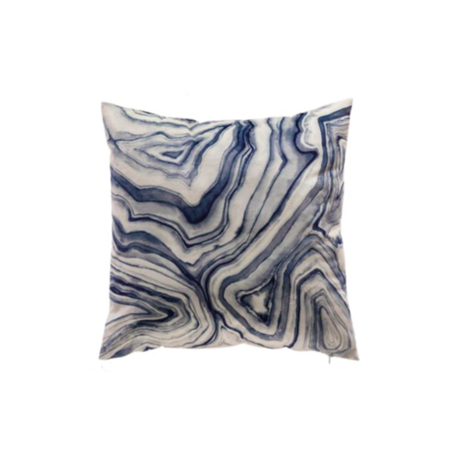 Arles Blue Velvet Pillow