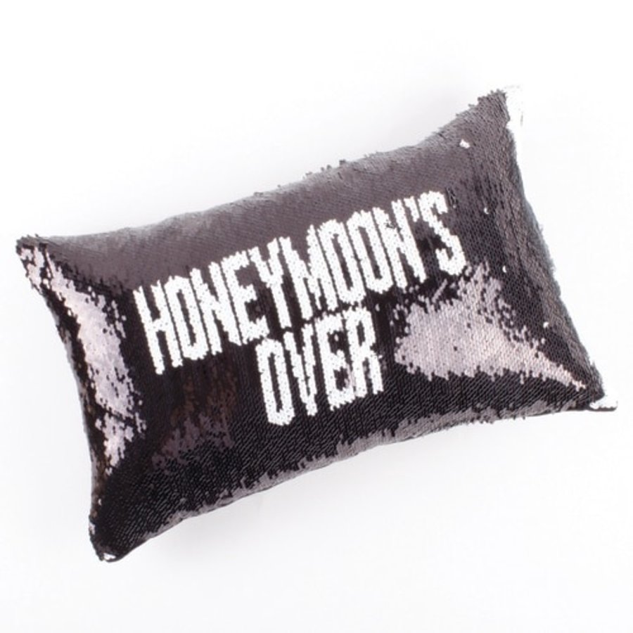 Just Married Sequin Pillow