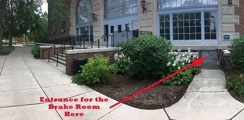 The Brake Room - Entrance location